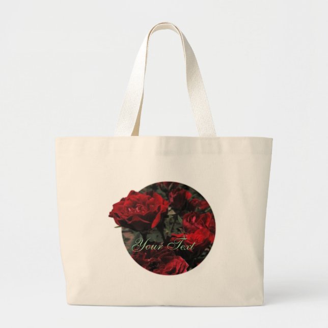 Rote Rosen Jumbo Stoffbeutel (Vorne)