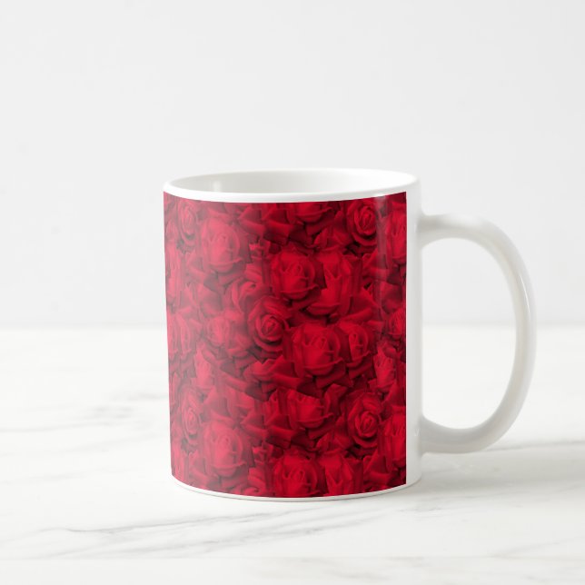 Rote Rosen Kaffeetasse (Rechts)