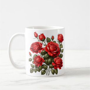 Rote Rosen Kaffeetasse