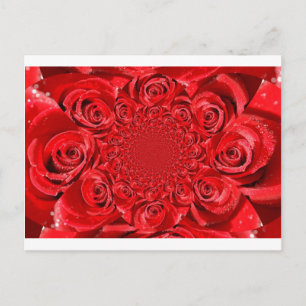 Rote Rosen Kaleidoskop: Happy Valentine's Day Art Feiertagspostkarte