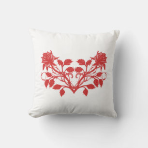 Rote Rosen Kissen