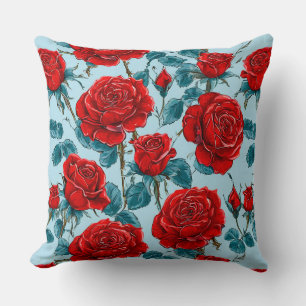 Rote Rosen Kissen