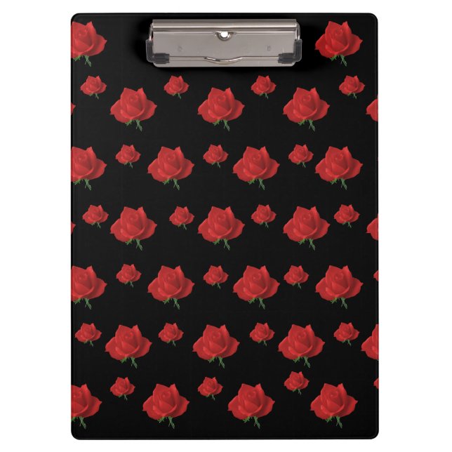 Rote Rosen Klemmbrett (Vorderseite)