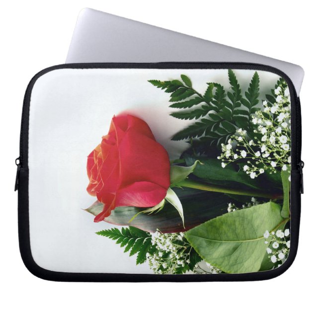 Rote Rosen Laptopschutzhülle (Vorderseite)