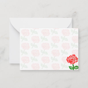 Rote Rosen Leer Mitteilungskarte