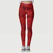Rote Rosen Leggings