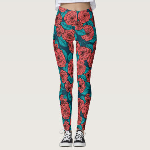 Rote Rosen Leggings