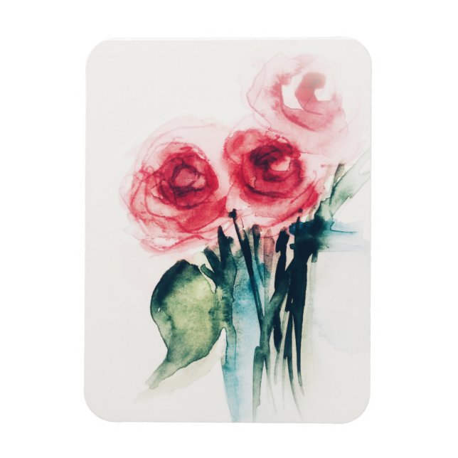 Rote Rosen Magnet (Vertikal)