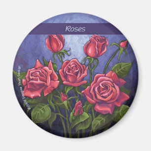 Rote Rosen Magnet