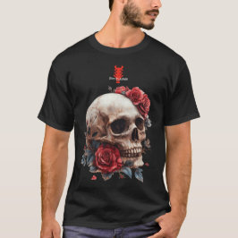 Rote Rosen Metallschädel | Ben Elkanar T-Shirt