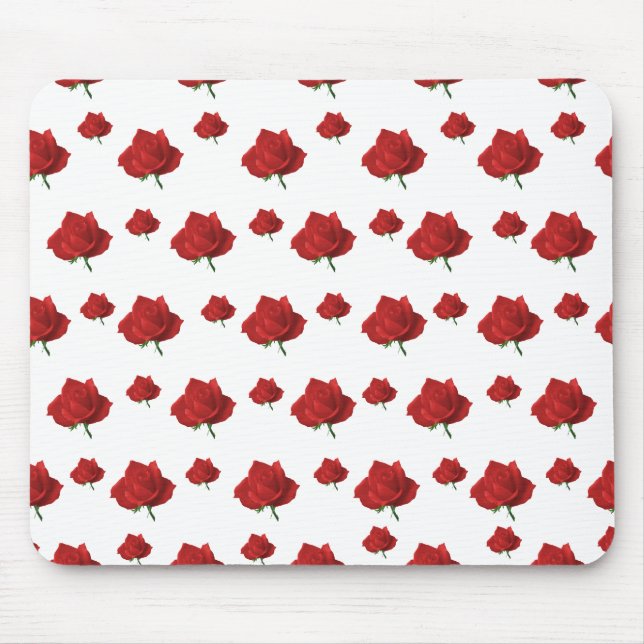 Rote Rosen Mousepad (Vorne)