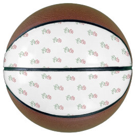 Rote Rosen, Muster von Rose, Blume Basketball