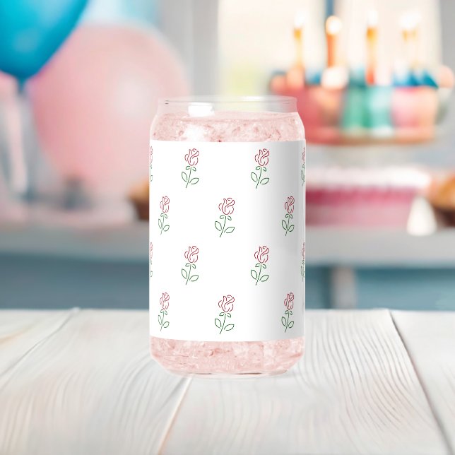Rote Rosen, Muster von Rose, Blume Dosenglas (Insitu (Baby Party))