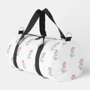 Rote Rosen, Muster von Rose, Blume Duffle Bag