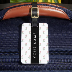 Rote Rosen, Muster von Rose, Ihr Name Gepäckanhänger