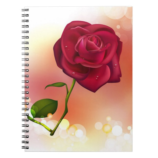 Rote Rosen Notizblock (Vorderseite)