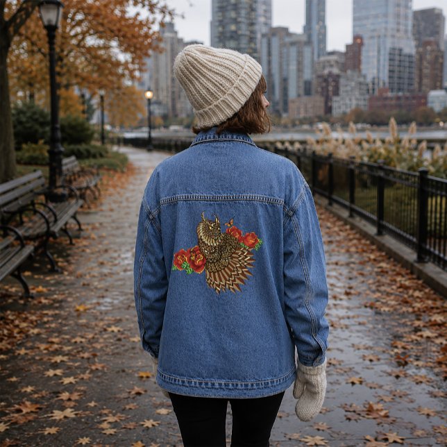 Rote Rosen Owl Blue Jeansjacke (Von Creator hochgeladen)