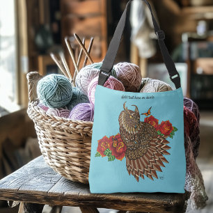 Rote Rosen Owl Blue Tragetaschen Mit Langen Trägern