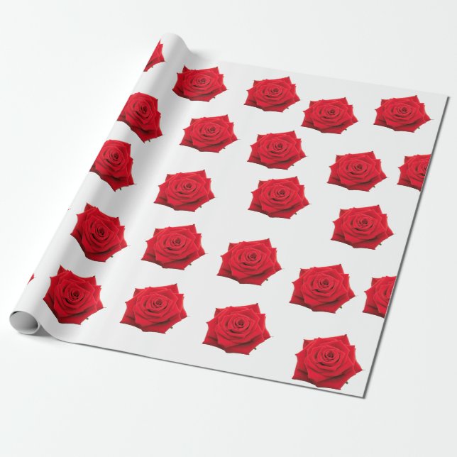 Rote Rosen Packpapier (Ungerollt)