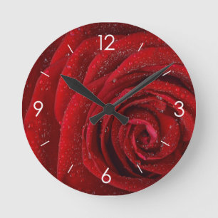 Rote Rosen Personalisiert Runde Wanduhr
