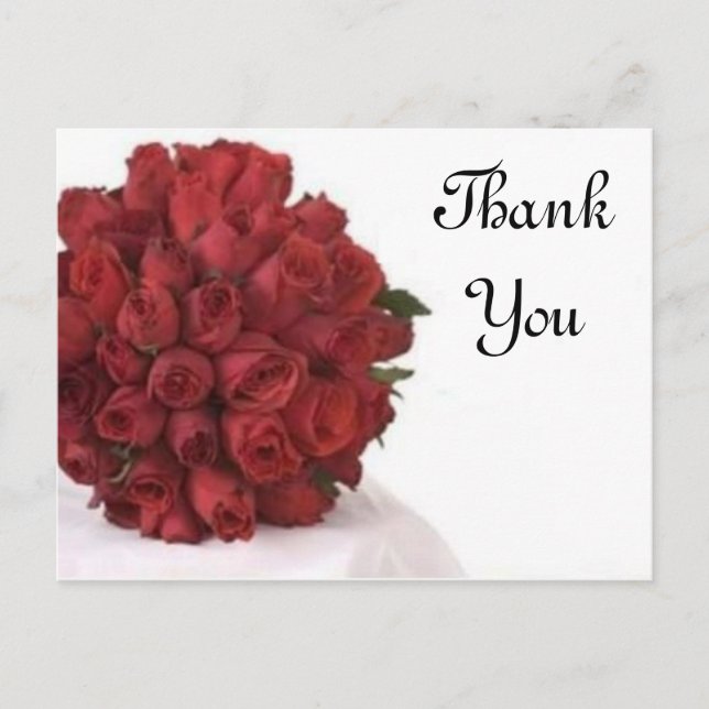 Rote Rosen Postkarte (Vorderseite)