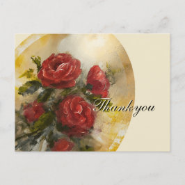 Rote Rosen Postkarte