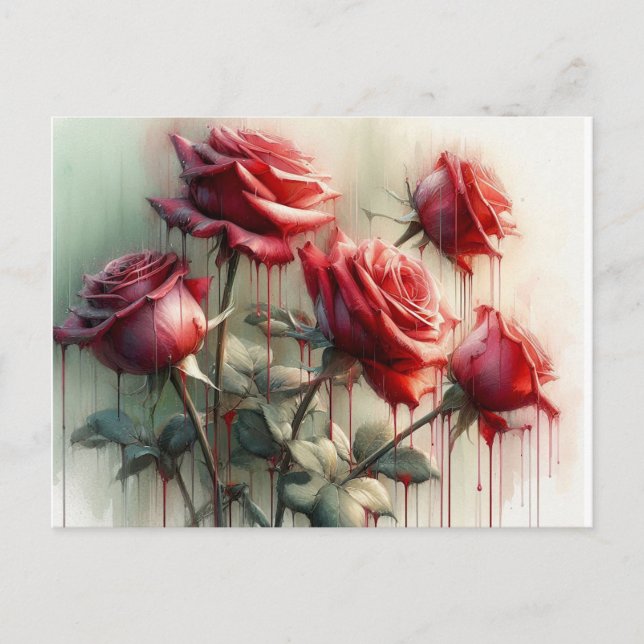 Rote Rosen,  Postkarte (Vorderseite)