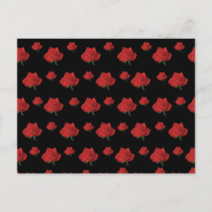 Rote Rosen Postkarte