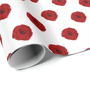 Rote Rosen Reitpferde Elegante Geschenkpapier
