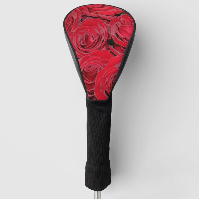 Rote Rosen Romantische Blume Bloral Golf Head Cove Headcover (Vorderseite)