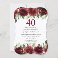 Rote Rosen Romantische Blumen zum 40. Jubiläum