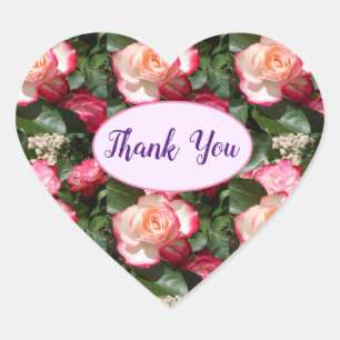 Rote Rosen Rose Weißer Blume Hütte Gartenanlage Herz-Aufkleber