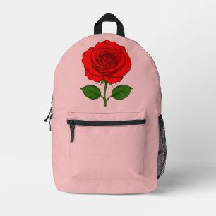 Rote-Rosen-Rucksack Bedruckter Rucksack