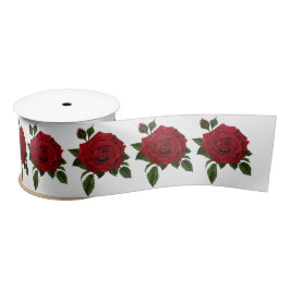 Rote Rosen Satin Ribbon Satinband