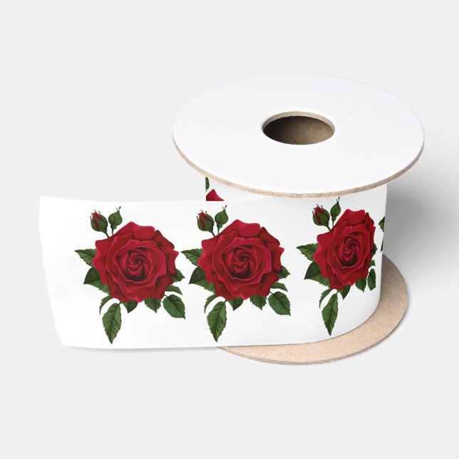 Rote Rosen Satin Ribbon Satinband (Spule)