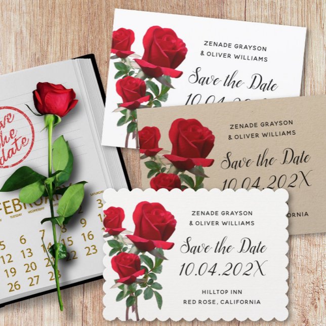 Rote Rosen Save the Date Eheankündigung Einladung (Von Creator hochgeladen)