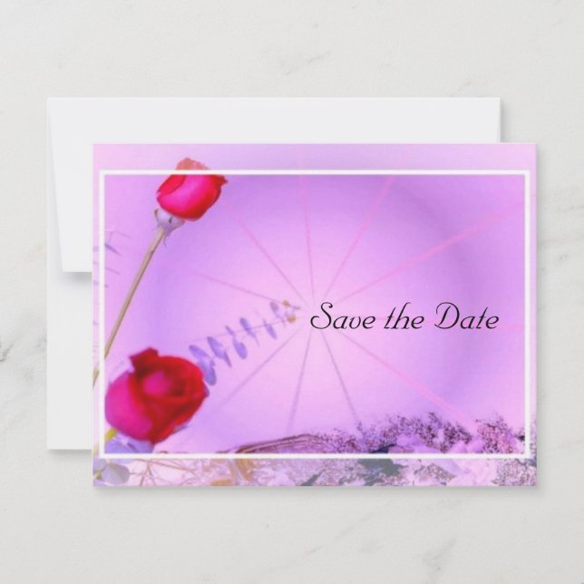 Rote Rosen Save the Date Einladung (Vorderseite)