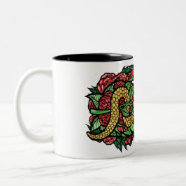 Rote Rosen Schlange Rose Zweifarbige Tasse
