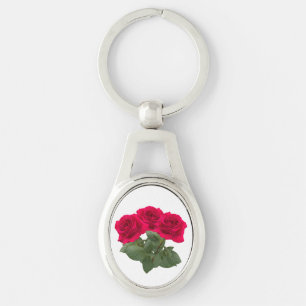 Rote Rosen Schlüsselanhänger