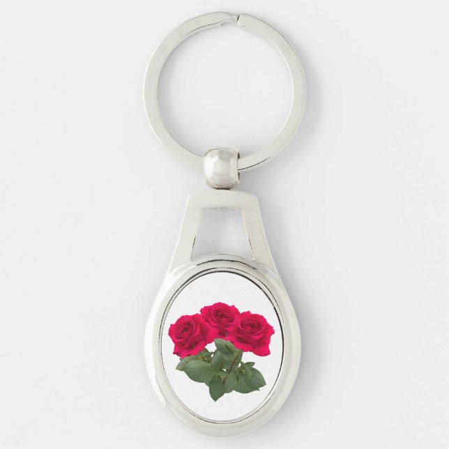 Rote Rosen Schlüsselanhänger (Vorderseite)