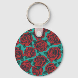 Rote Rosen Schlüsselanhänger