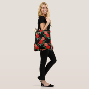 Rote Rosen, schwarzer Hintergrund,