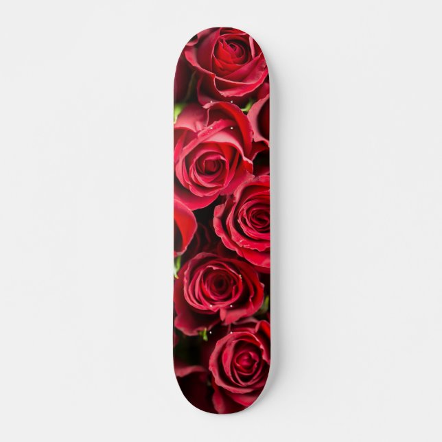 Rote Rosen Skateboard (Vorne)