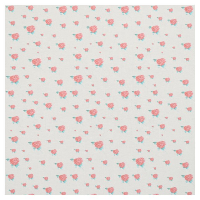 Rote Rosen Stoff (Muster)