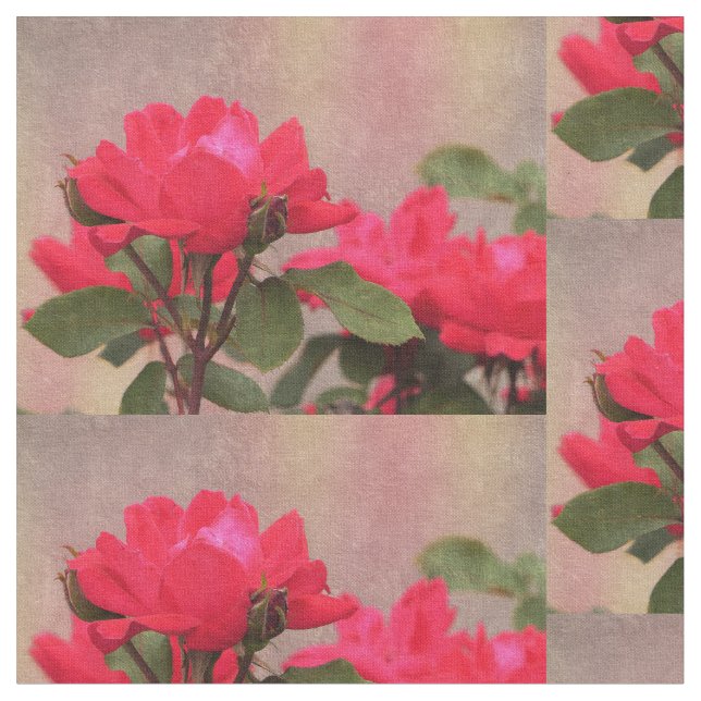 Rote Rosen Stoff (Nahaufnahme)