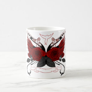 Rote Rosen Tasse