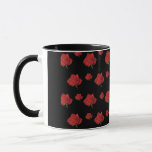 Rote Rosen Tasse