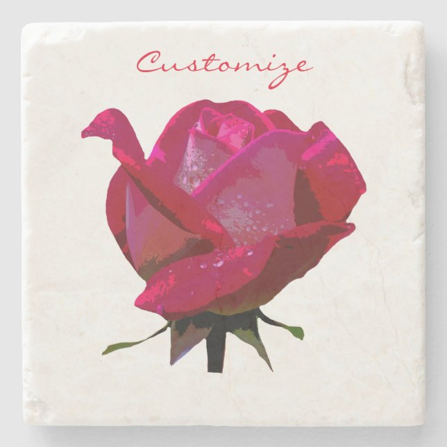 rote Rosen Thunder_Cove Steinuntersetzer (Vorderseite)