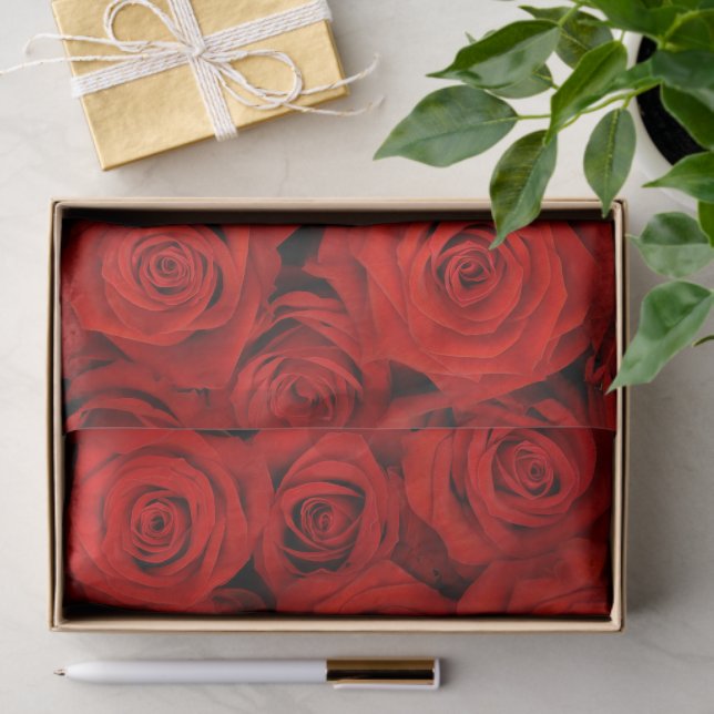 Rote Rosen-Tissue-Papier Seidenpapier (Geschenk)