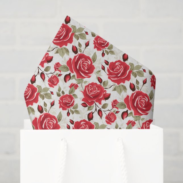 Rote Rosen-Tissue-Papier Seidenpapier (Geschenktüte)